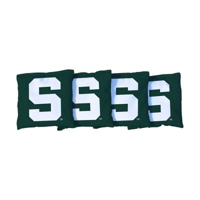 NCAA Michigan State Spartans Corn-Filled Cornhole Bags Hunter Green - 4pk