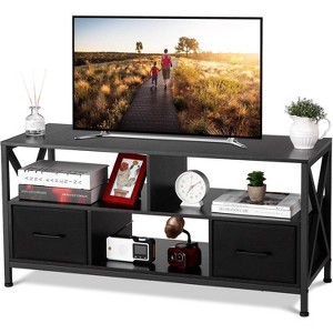 TV Stand for 50 inch TV, Entertainment Center with Fabric Drawers, Entertainment Stand with Open Shelves,for Bedroom, Living Room - 1 of 4
