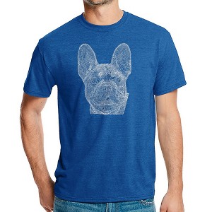 LA Pop Art Men's Premium Blend Word Art T-shirt - French Bulldog - 1 of 4