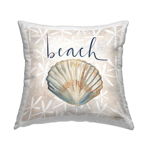Stupell Industries Clam Shell Beach Calligraphy, 18 x 18 - 1 of 3