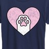 Women's - Instant Message - Cat Paw Heart Short Sleeve Graphic T-Shirt - 2 of 4