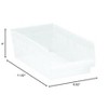 Quantum Storage Systems Economy Shelf Bin, Nesting, 11-5/8"W X 6-5/8"D X 4"H, (7) Divider Slots, Rear Hanglock, - 2 of 2