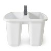 Gracious Living Large Divided Home Storage Tote Cleaning Caddy w/Handle,  White, 1 Piece - Foods Co.