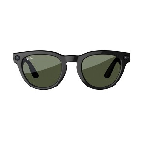 Ray-Ban Meta Headliner Glasses - Shiny Black Frames, Polarized Green Lenses - 1 of 4