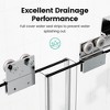 Semi-Frameless Dual Sliding Shower Enclosure, Bypass Style, SGCC Tempered Glass in Chrome Finish - 3 of 4