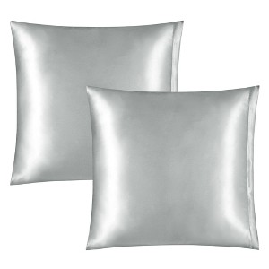 PiccoCasa Skin Luxurious Zipper Closure Satin Pillowcases 2 Pcs - 1 of 4