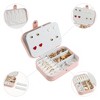 Unique Bargains Letter Travel Women Girls Birthday Gifts Portable PU Leather Jewelry Storage Display Holder - 3 of 4