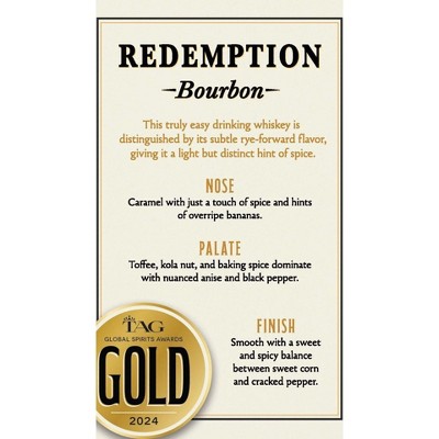 Redemption Bourbon Whiskey - 750ml Bottle