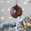 TopComfy Decorative Object Glass Christmas Ball Ornaments Sparkling Modern Accent for Holiday Tree Decor, Red, 3.9"*3.9"*3.9" - 3 of 4