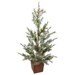 Northlight 28" Potted Frosted Pine Artificial Christmas Tree – Unlit