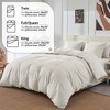 Peace Nest Solid Faux Linen Duvet Cover Set - 3 of 4