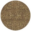 Brown And Taupe Floral Washable Indoor Outdoor Area Rug - 4 of 4