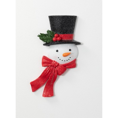 Sullivans Snowman Head Wall Decor 16"H Multicolored