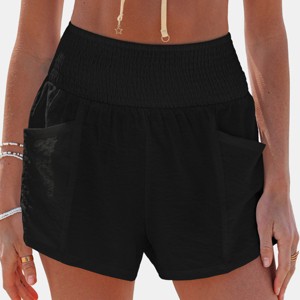 Women's High-Rise Cover-Up Shorts with Elastic Waistband - Cupshe - 1 of 4