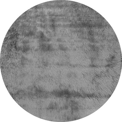 Nuloom Cloud Shag Area Rug Gray 5' Round