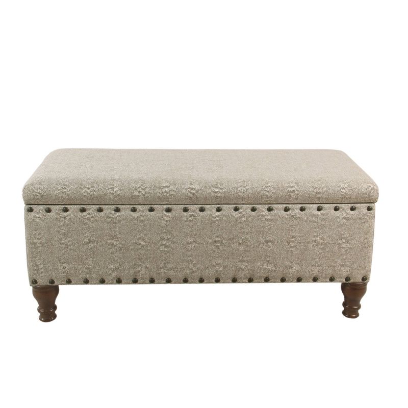 Large Storage Bench with Nailhead Trim - HomePop, 3 of 13