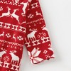 PATPAT Christmas Family Matching Long-sleeve Allover Deer & Snowflake Print Red Thickened Pajamas Sets - 4 of 4