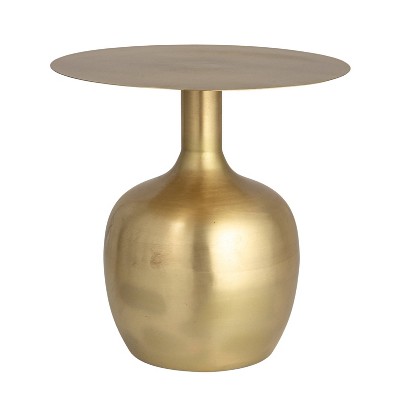 Storied Home Elegant Round Side Table Gold