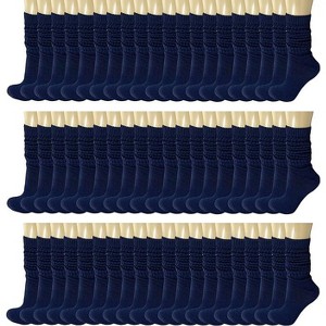 120 Pairs Extra-Long Heavy Slouch Socks – Women's Shoe Size 5-10, Cotton Blend, Retro 80s Style - 1 of 1