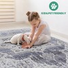 ChicFurnit Rug PAYAS Collection Durable Easy Clean Safe for Kids and Pets in Busy Spaces, Blue, 77"*6"*6" - 3 of 4