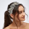 Unique Bargains Women's Rhinestone Pleated Headband Faux Pearl Headband 1 Pc - 2 of 4