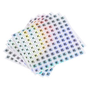 Unique Bargains Laser Capital Alphabet Round Self-Adhesive Reflective Letter Stickers 10 Pcs - 1 of 3