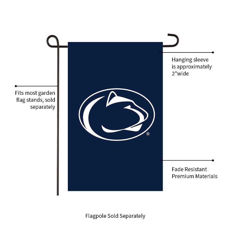 Evergreen Penn State Garden Applique Flag- 12.5 x 18 Inches Outdoor Sports Decor for Homes and Gardens, 3 of 8