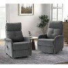 Set of 2 Gina Mid-century Power Remote Recliner with Metal Base| ART OF LIVING DESIGNS - 2 of 4