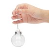 Juvale 36 Pack Mini Clear Fillable Christmas Ornaments for Crafts, Plastic Balls for Holiday Decorations, 2 In - 3 of 4