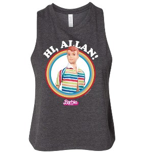 Women's Barbie Hi Allan Graphic Racerback Tank - Heather Charcoal - Medium - 1 of 3
