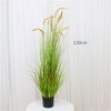 47" Artificial Grass Plants, 2pcs Realistic Foxtail Grass Pampas Grass Plants, Tall Artificial Grass with Pot for Indoor Living Room Decoration - 2 of 4