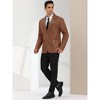 INSPIRE CHIC Men's Faux Leather Slim Fit Notched Lapel Sports Coat - 4 of 4