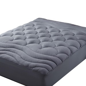 Itopfox King Mattress Pad for Back & Hip Pain Relief Cooling Quilted Bed Topper with Deep Pocket Soft Hotel Quality Washable Mattress Protector Cover - 1 of 4