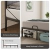 Bestier Full & Queen Size Bed Frames with Upholstered Headboard,Standard Bed Frame and Built-in Mattress Slide Stopper, LED Lights, USB Charging, Gray - 4 of 4