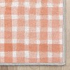 Crayola Solid Plaid Coral Accent Area Rug By Well Woven - image 3 of 4