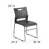 Flash Furniture 881 lb. Capacity Sled Base Stack Chair with Carry Handle and Air-Vent Back - 3 of 4