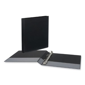 Universal Slant D-Ring View Binder, 3 Rings, 1" Capacity, 11 x 8.5, Black, 12/Carton - 1 of 4