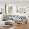 Whisen Modern Design 5-Seat Oversized Sectional Sofa U-shaped Sofa Couch with Chaise Lounge - 3 of 4