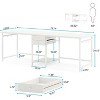 Resenkos Computer Desk, Office Desk, Study Desk,Industrial Two Person Desk, 78" Double Computer Desk with Drawers,White - 2 of 2
