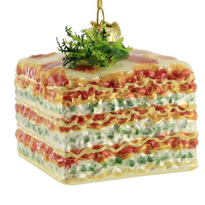Noble Gems 2.0" Lasagna Piece Italian Food Noodles Ricotta  -  Tree Ornaments