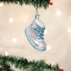 Old World Christmas 2.25 In Blue Baby Shoe Ornament Birth Baptism Tree Ornaments - 3 of 3