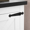 NicBex Side Table Farmhouse Wooden Nightstand with Barn Door and Adjustable Storage Shelf for Living Room, Bedroom - 4 of 4
