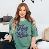 Simply Sage Market Women's Hey Boo Stars Short Sleeve Garment Dyed Tee - 2 of 4
