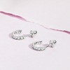 Girls' Half Hoop Screw Back Sterling Silver Earrings - In Season Jewelry - 4 of 4