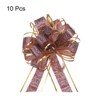 Unique Bargains Christmas Wedding Car Basket Gift Wrapping Large Organza Pull Bow 10 Pcs - 3 of 4