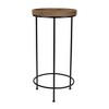 Accent Tables With Iron Frame Set of 3 28.75 Inch Height Brown and Black By Melrose - 3 of 4