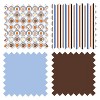 Bacati - Mod Sports Blue Orange Chocolate 6 pc Crib Bedding Set with Long Rail Guard Cover - 3 of 4