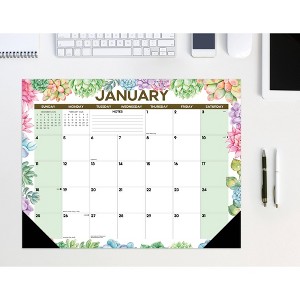 Willow Creek Press 22"x17" 2026 Succulents Large Monthly Deskpad - 1 of 4