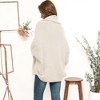 Anna-Kaci Women's Batwing Sleeve Fashion Sweater Open Front Duster Oversized Wrap Cardigan for Everyday Wear - 3 of 4