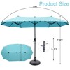 Ainfox 13ft Outdoor Patio Umbrella With Umbrella Base Double-sided Deck Pool Umbrella with 1.5 Inch Pole, Fade Resistant  for Porch, Market, Backyard - 3 of 4